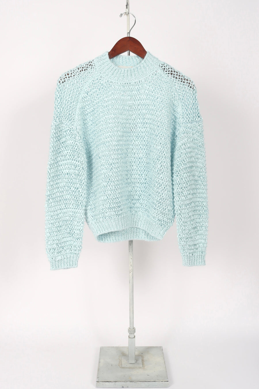 12159_My Knit - Ribbon Yarn Sweater - Sky Dust