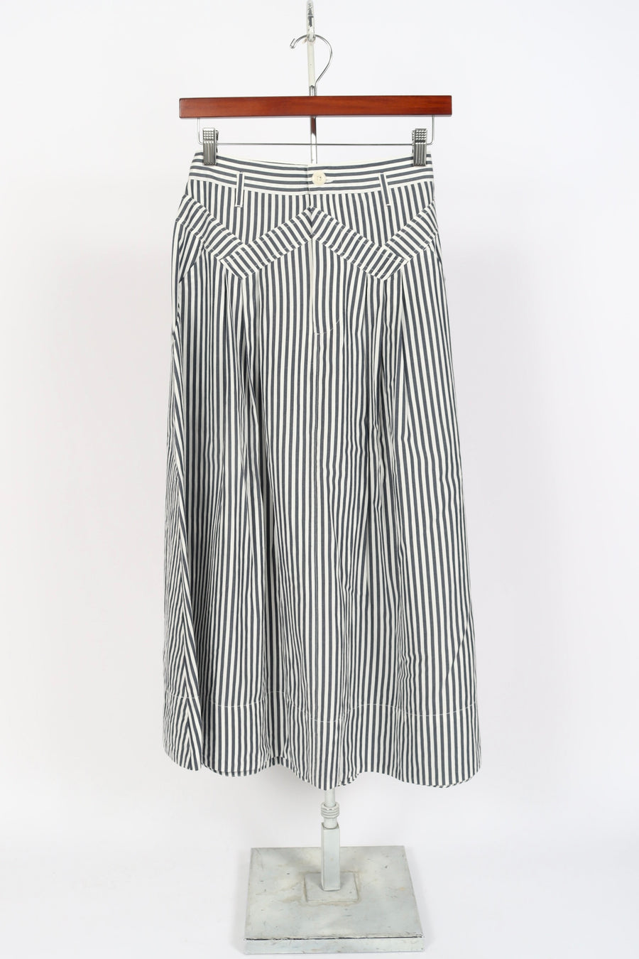 The Field Skirt - Navy Studio Stripe