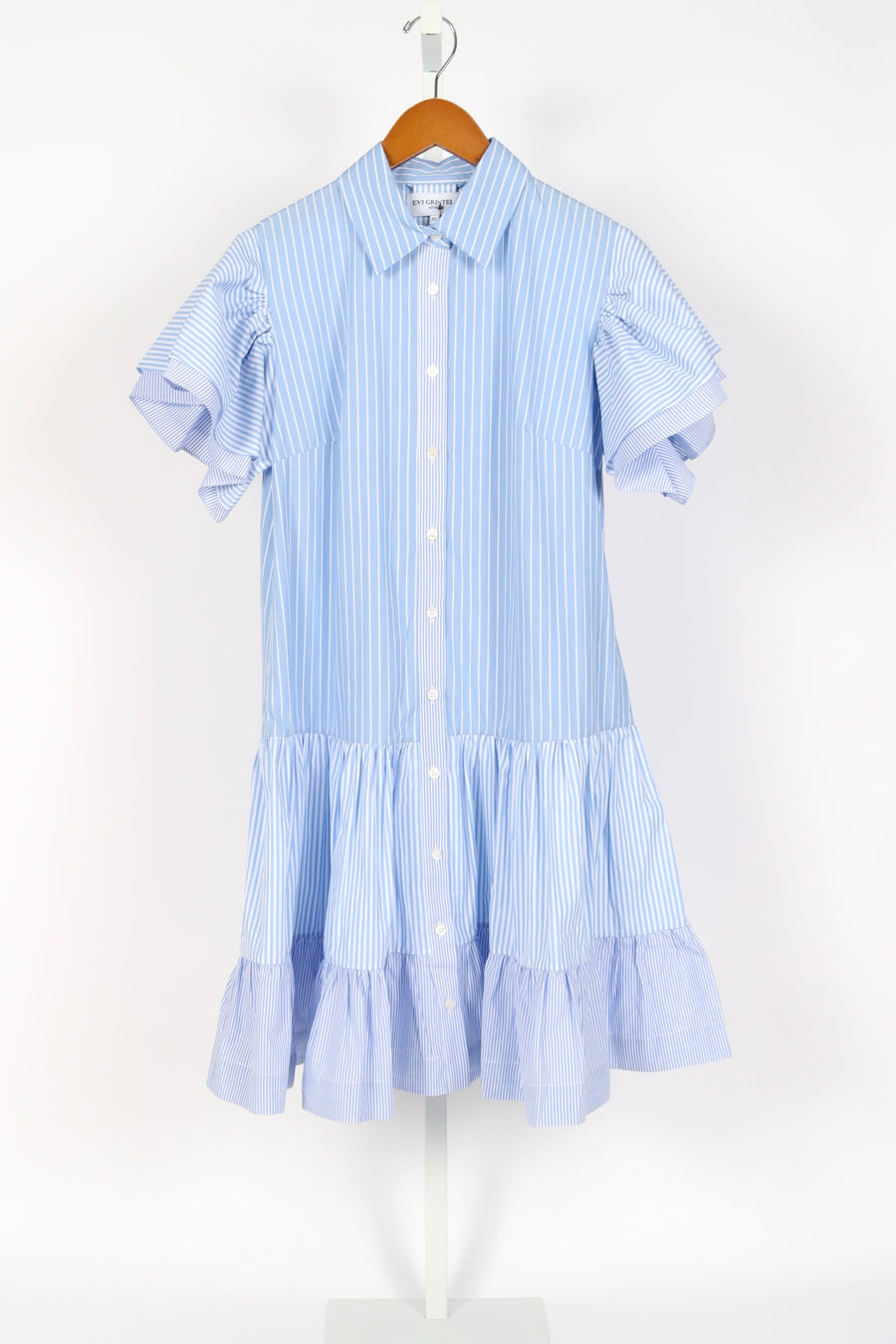 Kora Dress - Blue/White