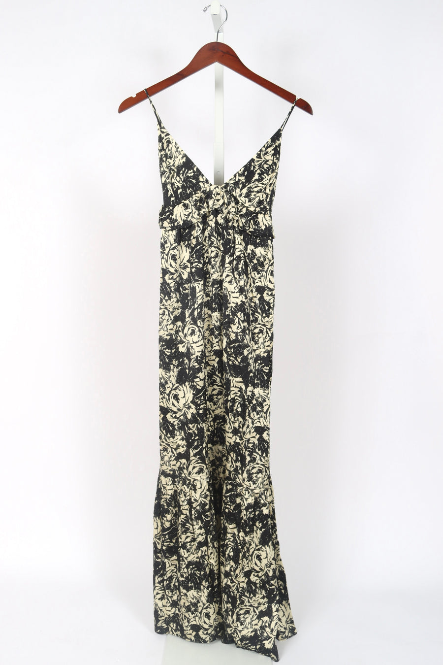 Printed Satin Strap Dress - Flan