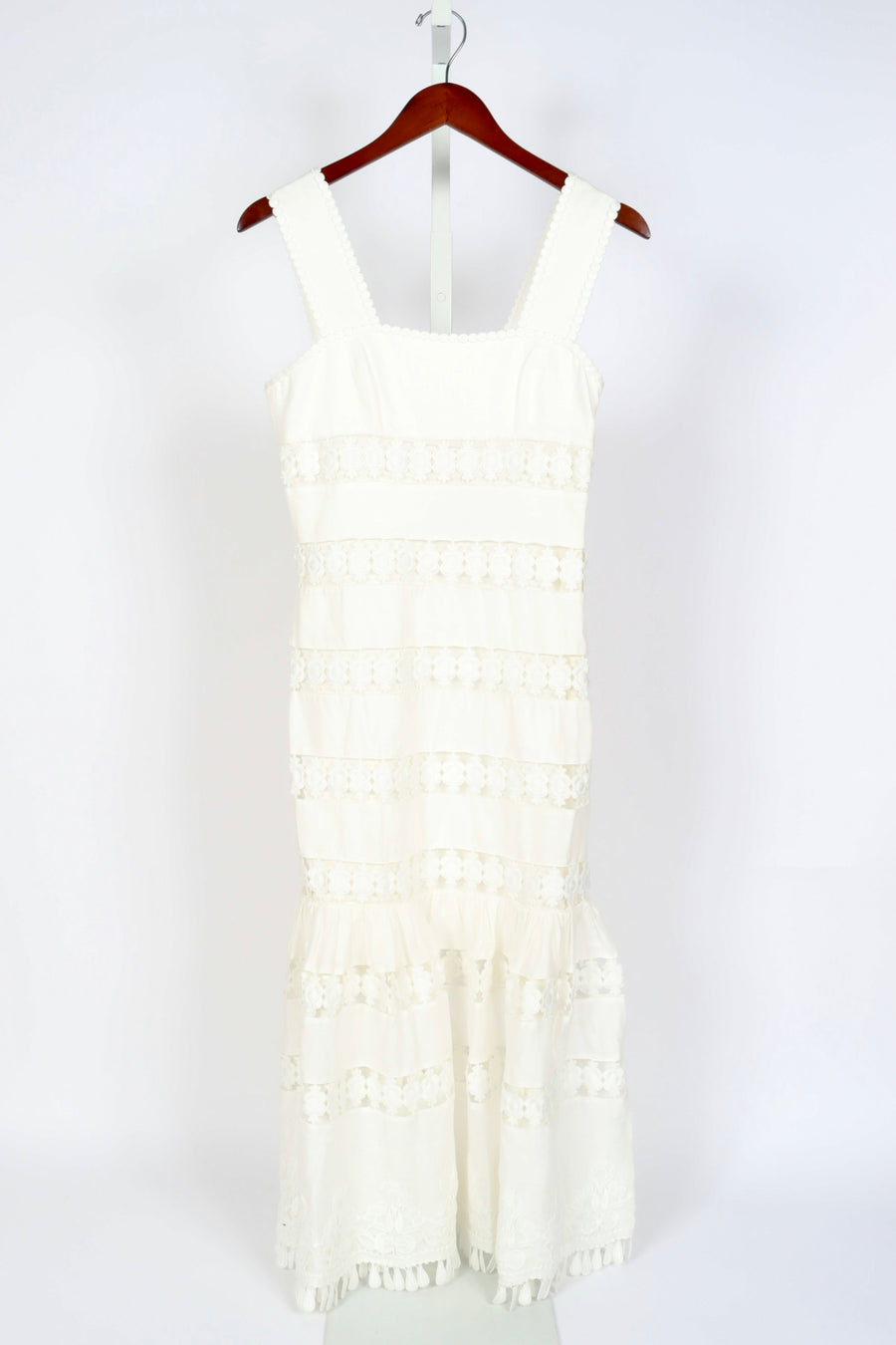 Pop Trimmed Midi Dress - Ivory