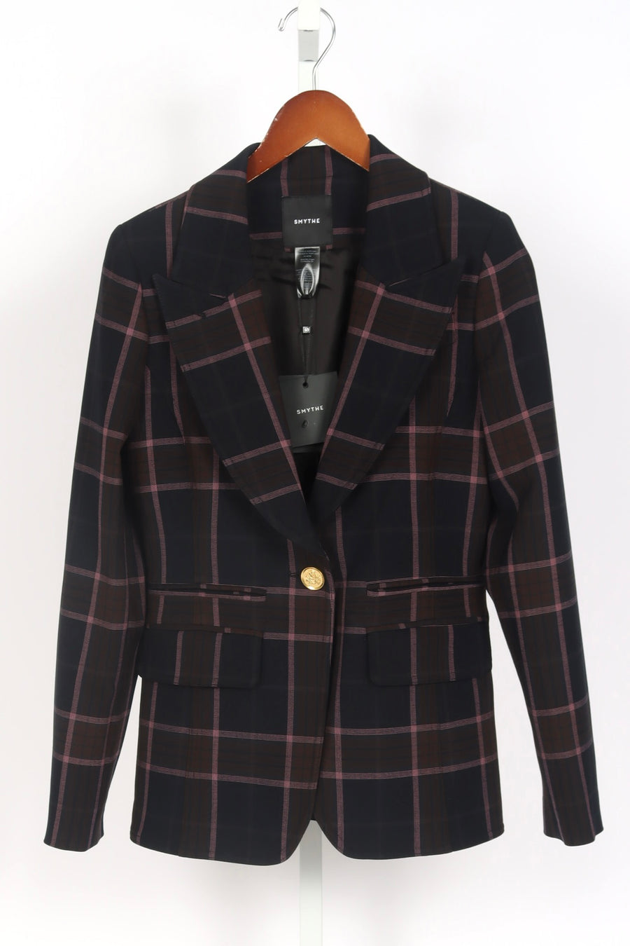 Hutton Blazer - Rosewood Plaid