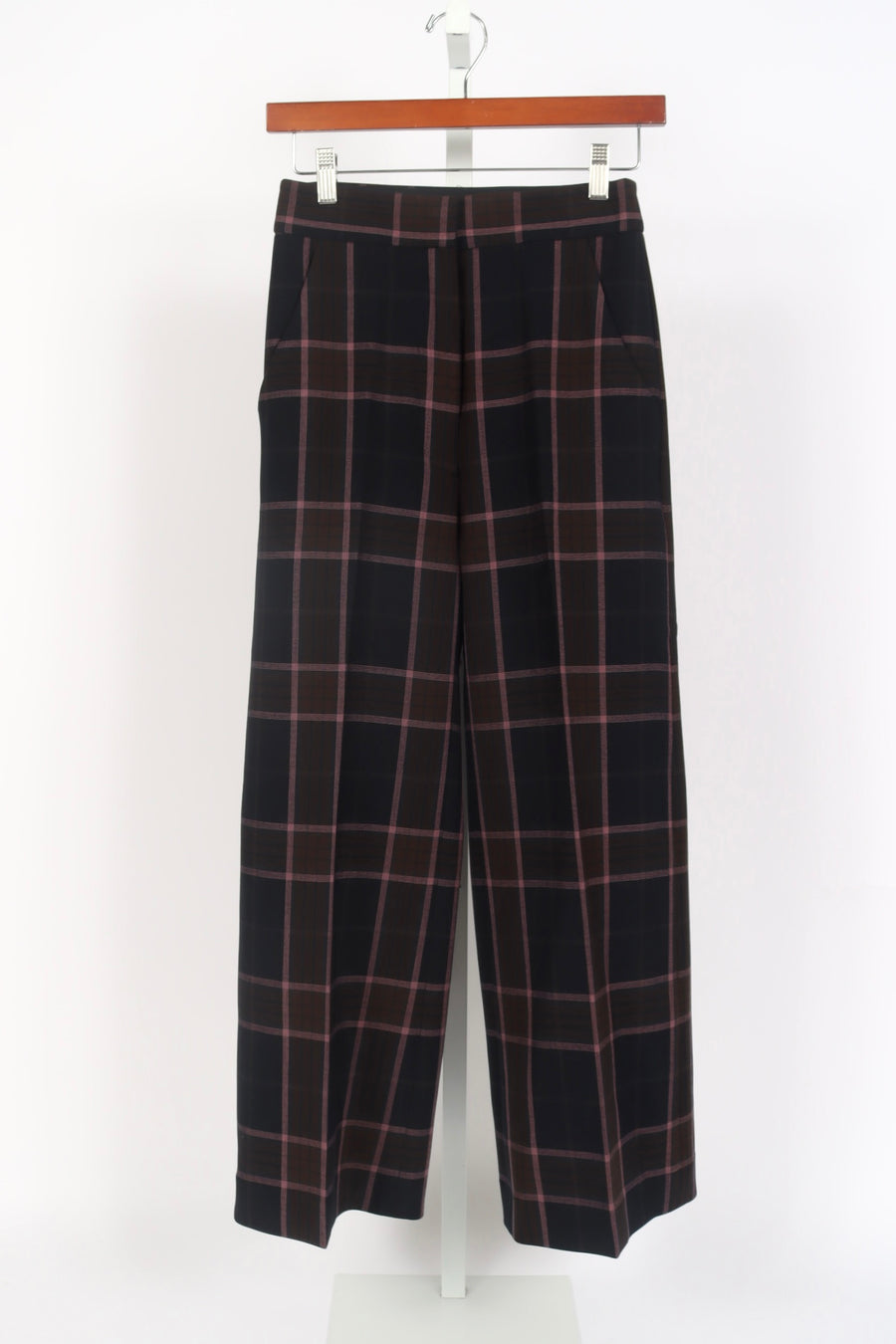 Wide Leg Culotte - Rosewood Plaid