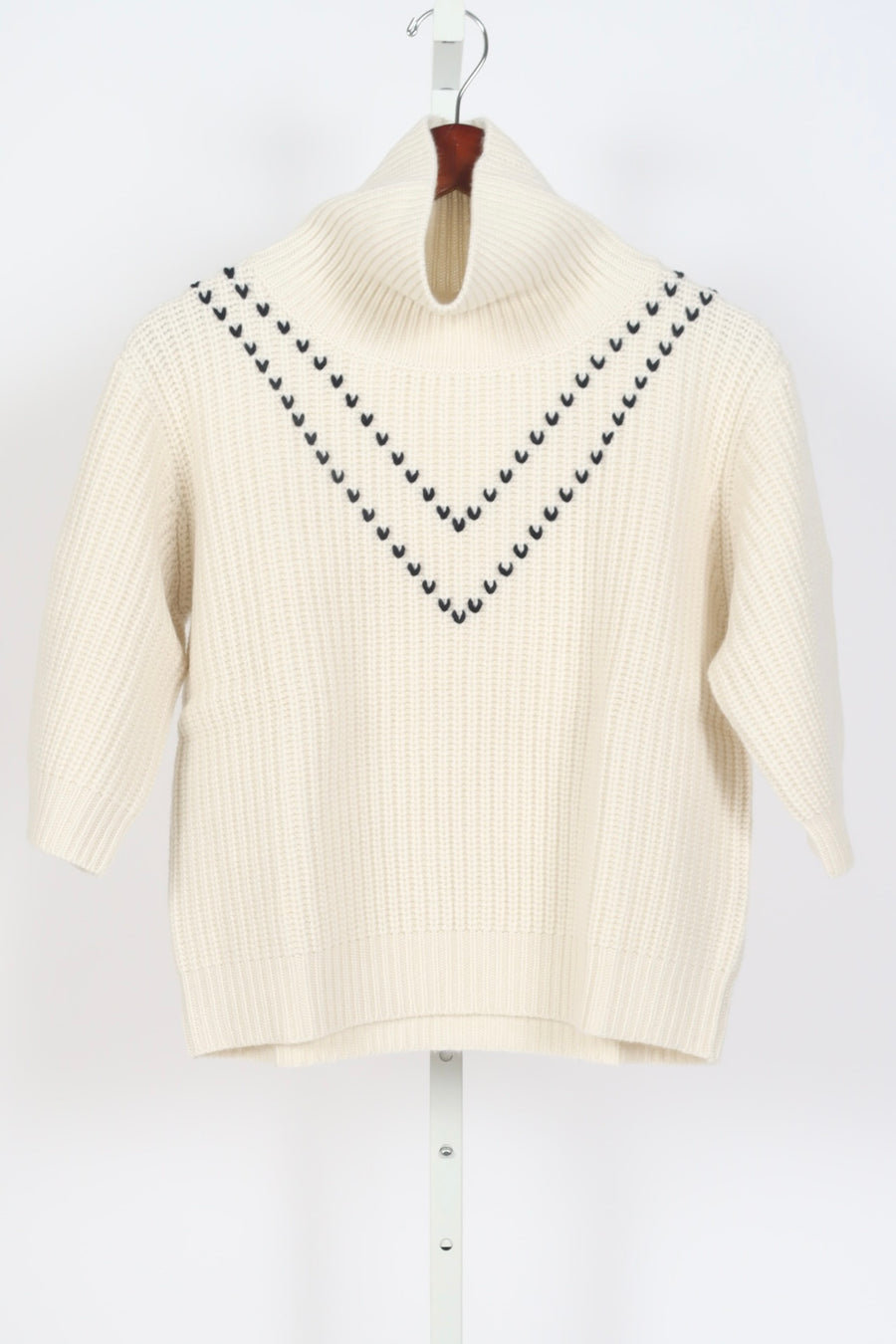 The Henny Sweater - Cream/Navy