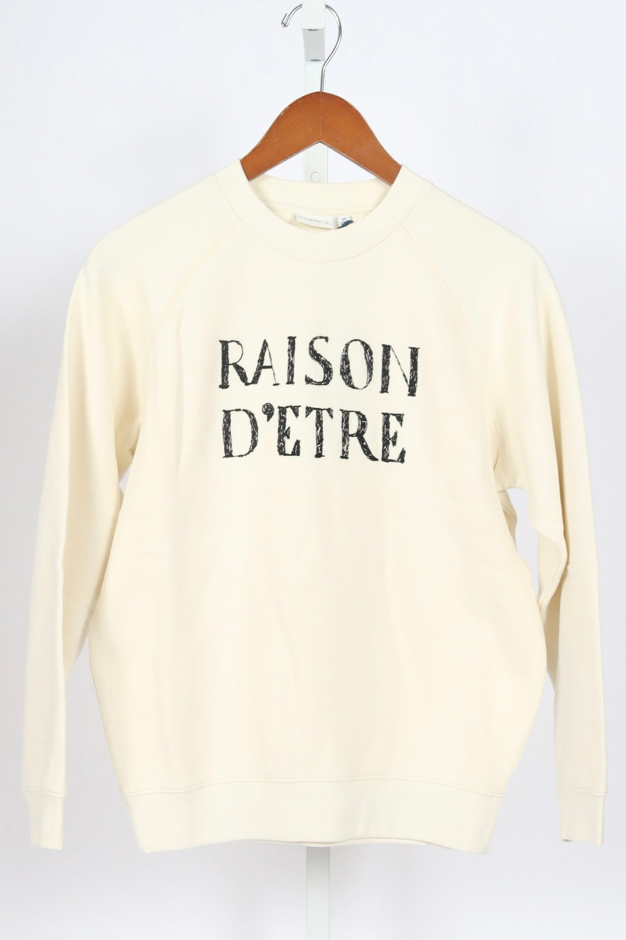 Sweatshirt - Raison D'Etre - Cream w/ Black Embroidery