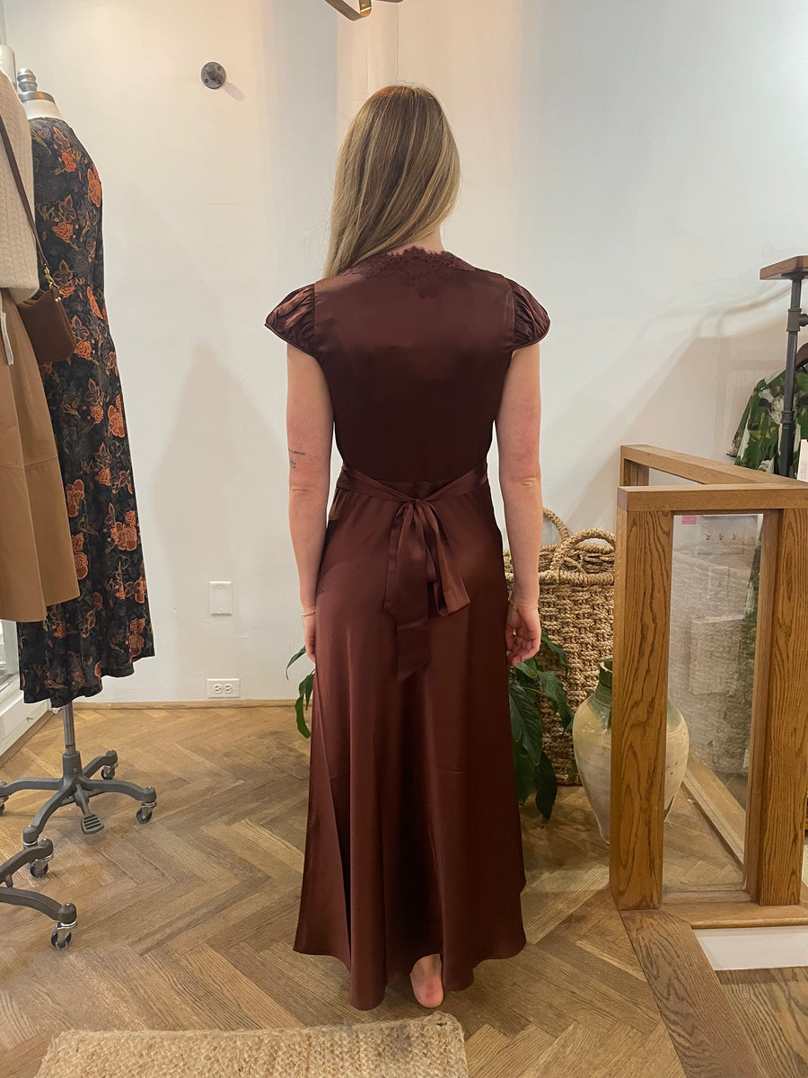 Coraline Dress - Cafe Brun (By Phone Order Only)