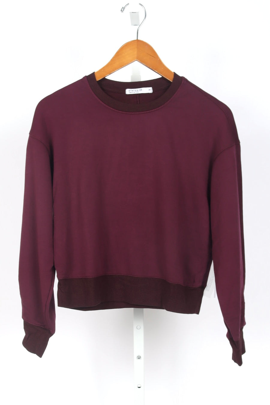 Softest Fleece Cropped Pullover - Cherry Liquor