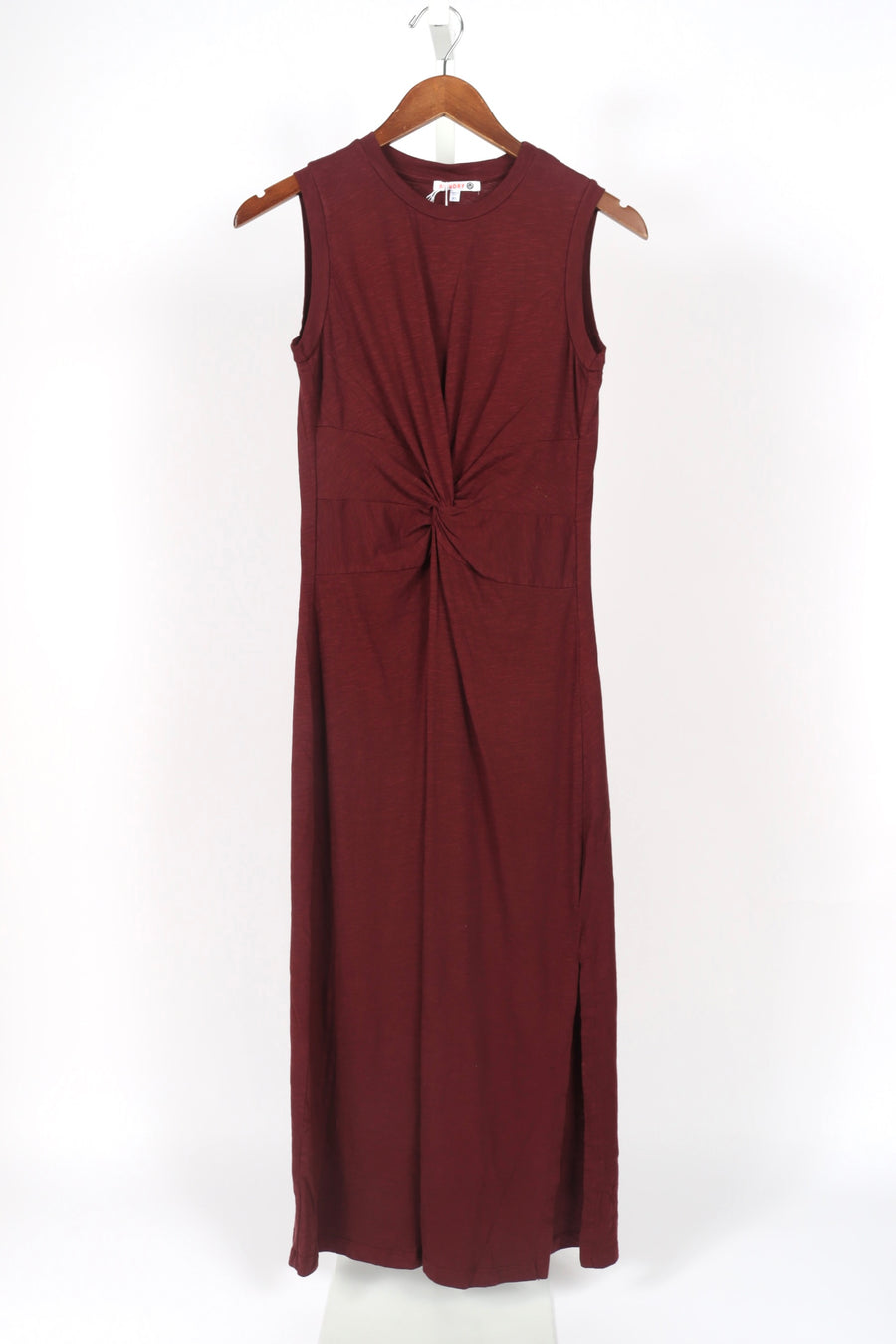 Midi Twist Sleeveless Dress - Bordeaux