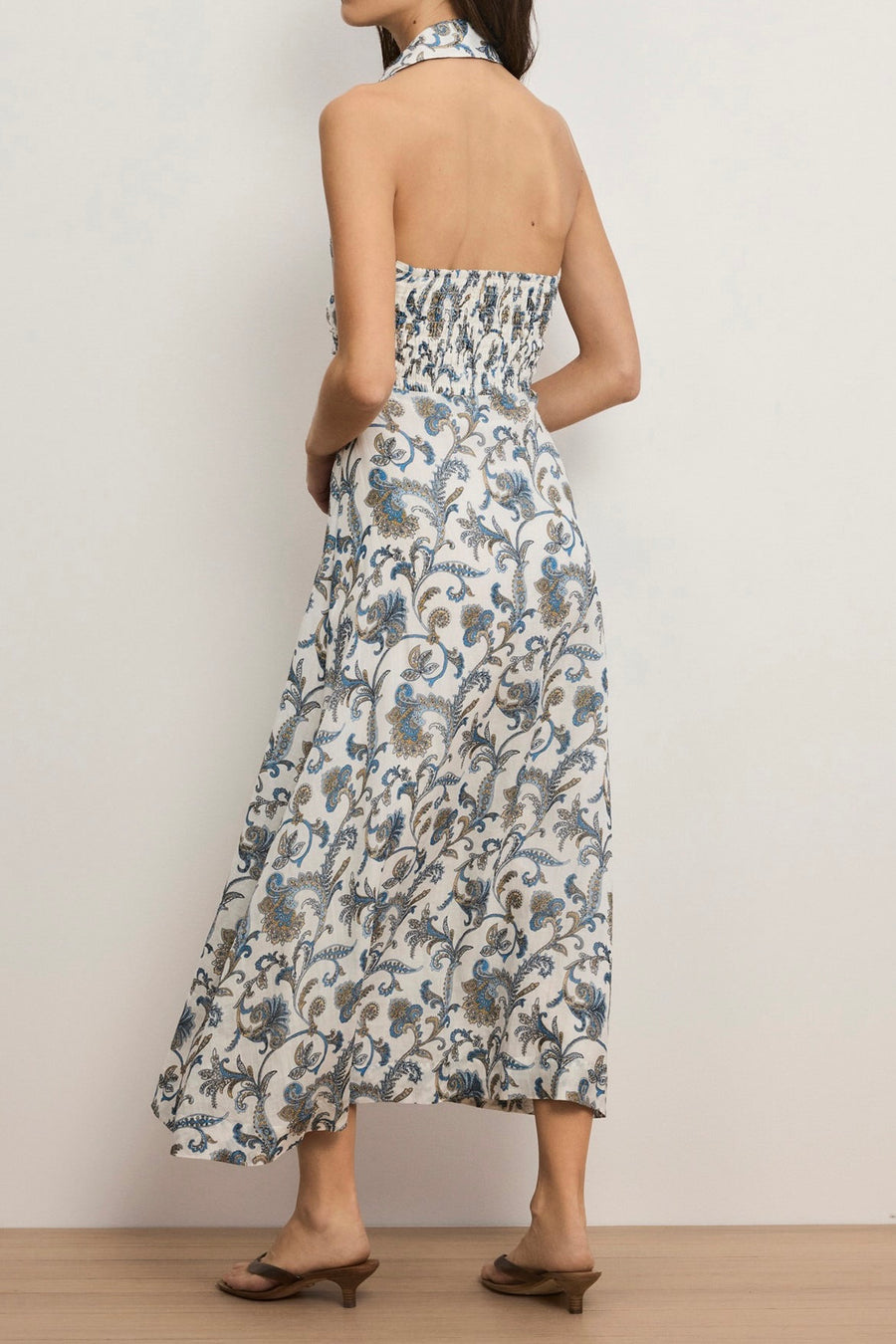 paisley halter dress Mackey Paisley Halter Midi Dress