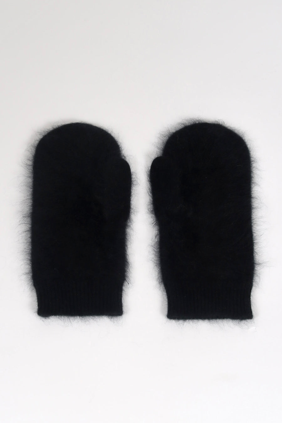 Brushed Mittens - Black Brushed