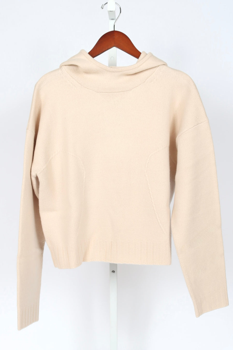 Alps Boiled Wool Hoodie - Cream