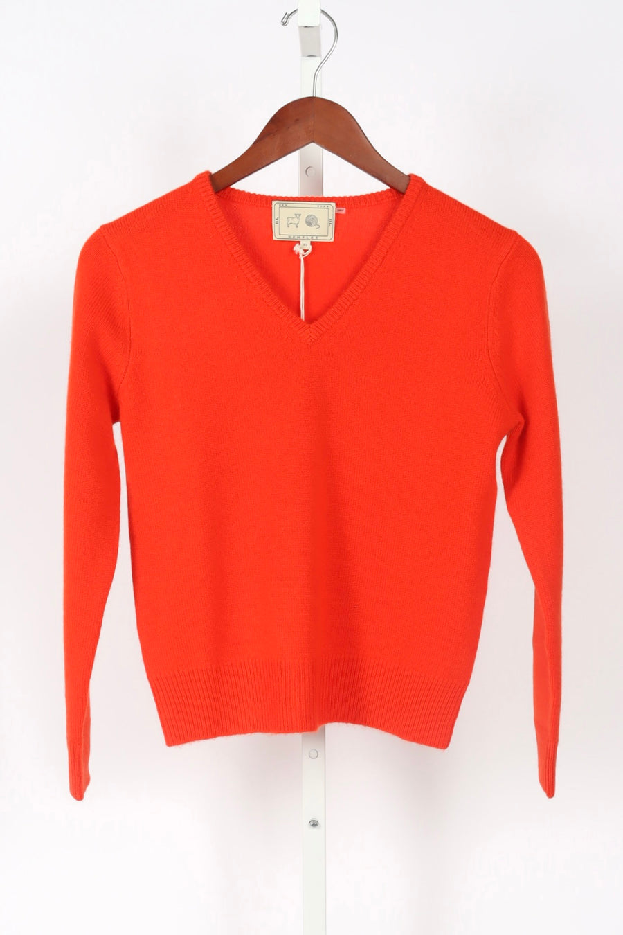 Lia Cashmere Sweater - Red Orange