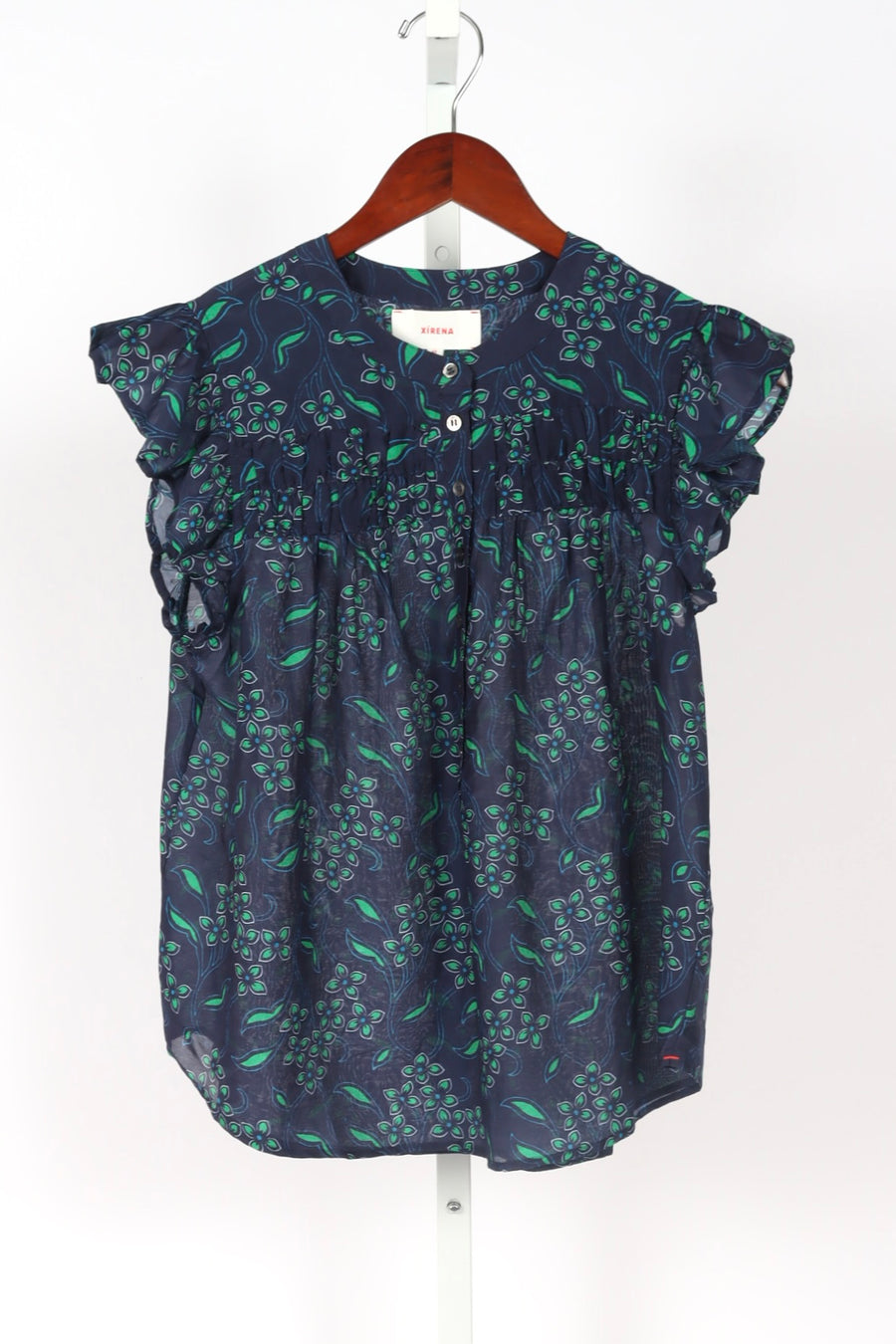 Bria Top - Navy Green