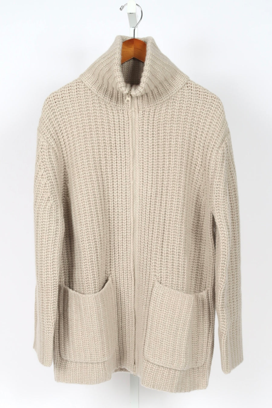 Majken Zip Cardigan Coat - Sand