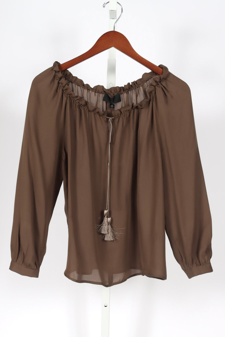 Carley Silk Blouse - Taupe