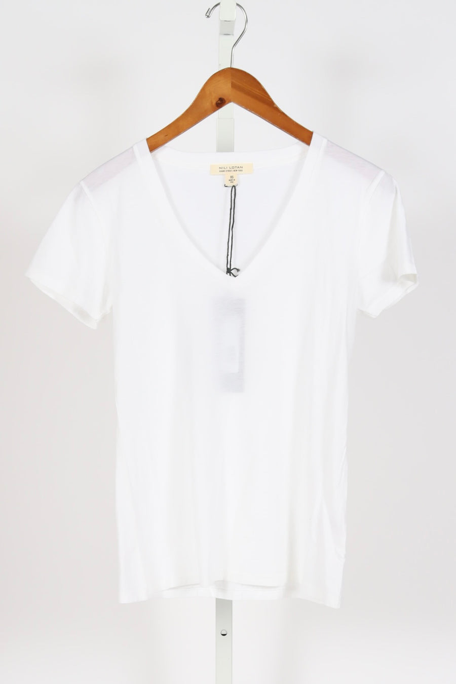 Carol V-Neck Tee Shirt - White