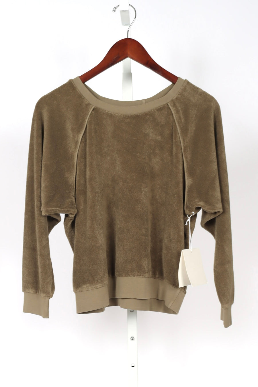 The Saba Raglan Top in Terry - Juniper