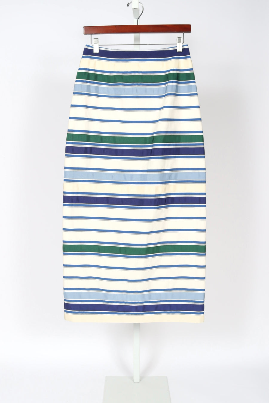 Ribbon Classic Pencil Skirt - Coastal Stripe Cotton
