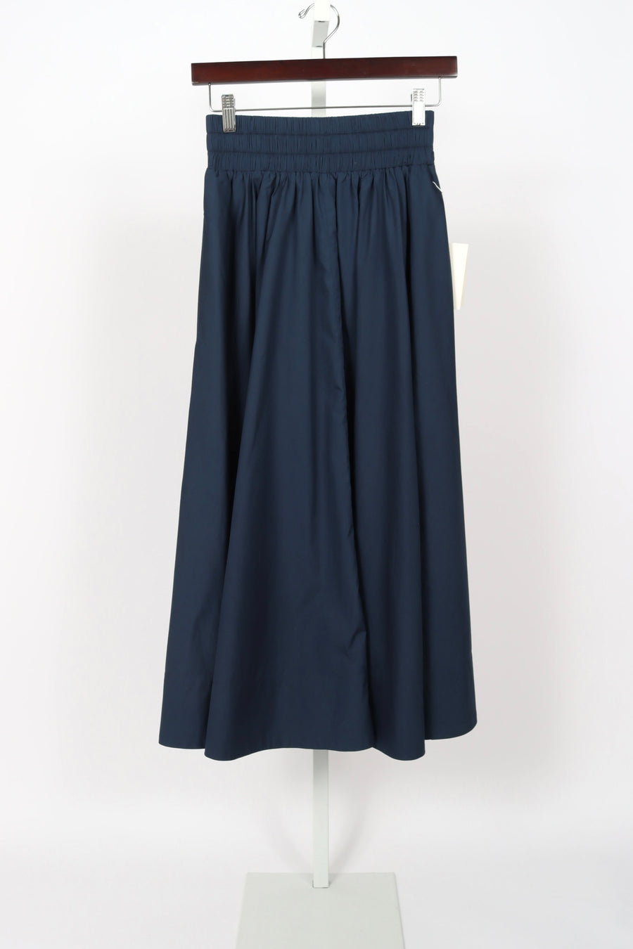 The Kyria Circle Skirt in Cotton Poplin - Navy
