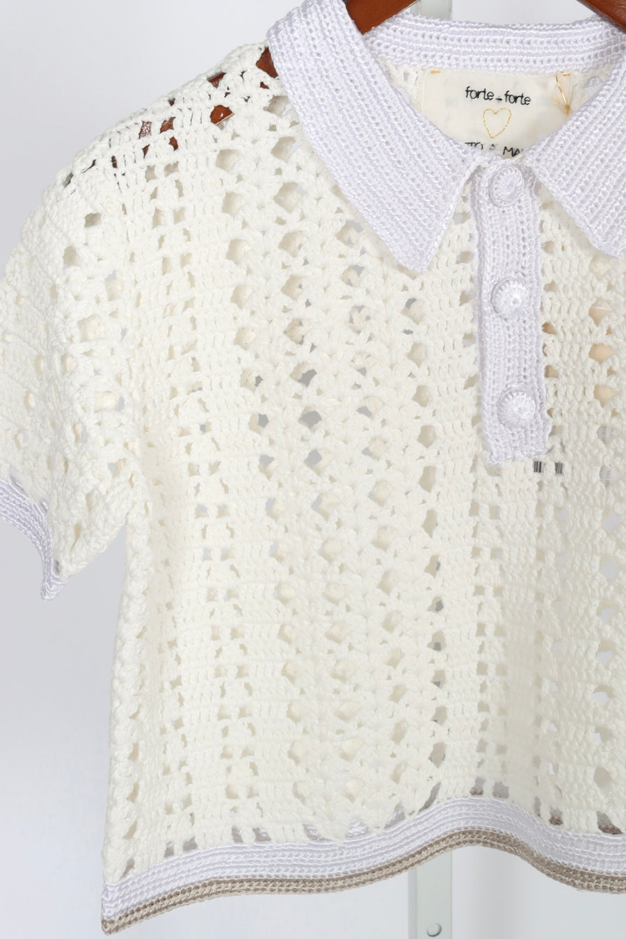 13937_My Knit - Cablé Lux Handmade Polo - Giglio