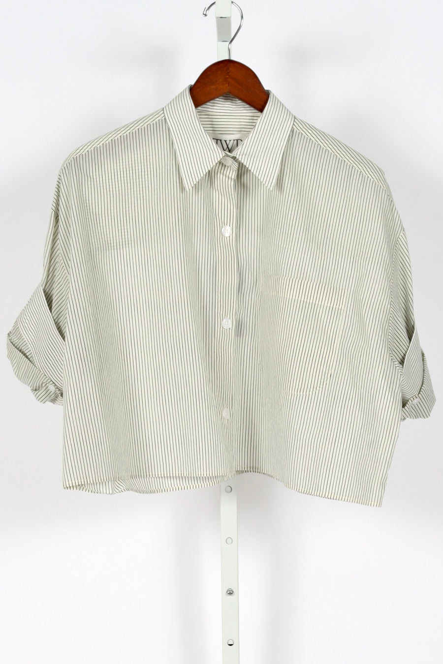 Next Ex Shirt - Ivory/Forest Stripe