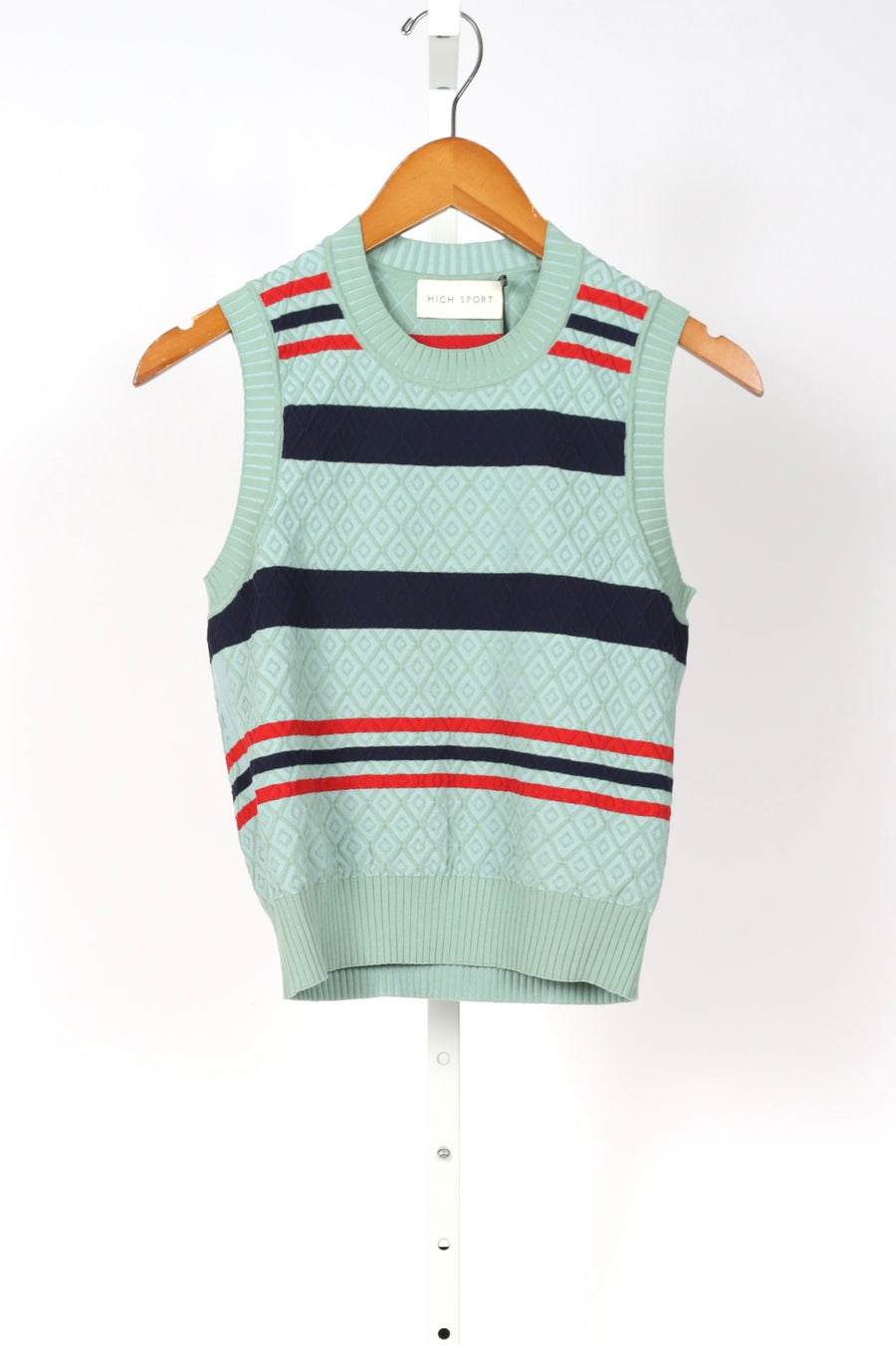 Annette Tank - Sage Stripe (By Phone Order Only)