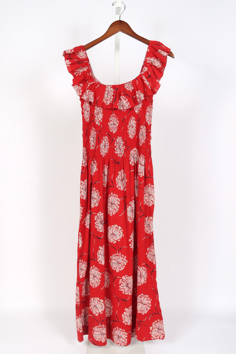 The Havana Dress - True Red Dancing Floral