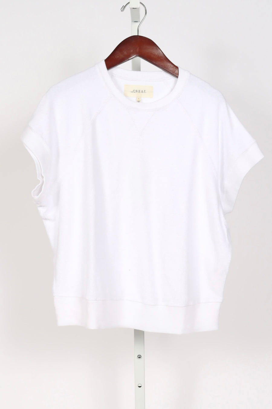 The Micro Terry Wedge Sweatshirt - White