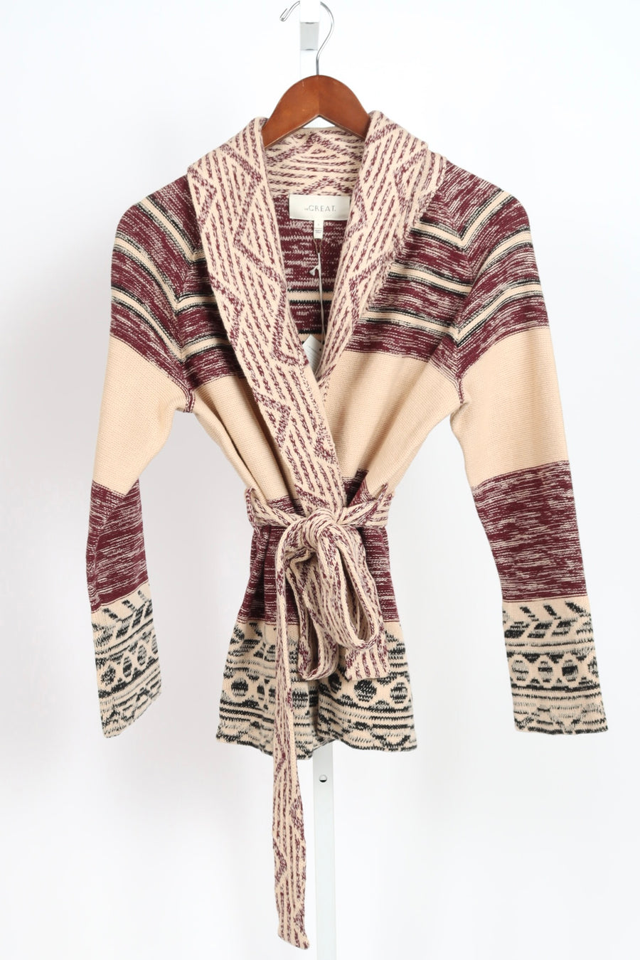 The Riding Cardigan - Rusted Red Multi