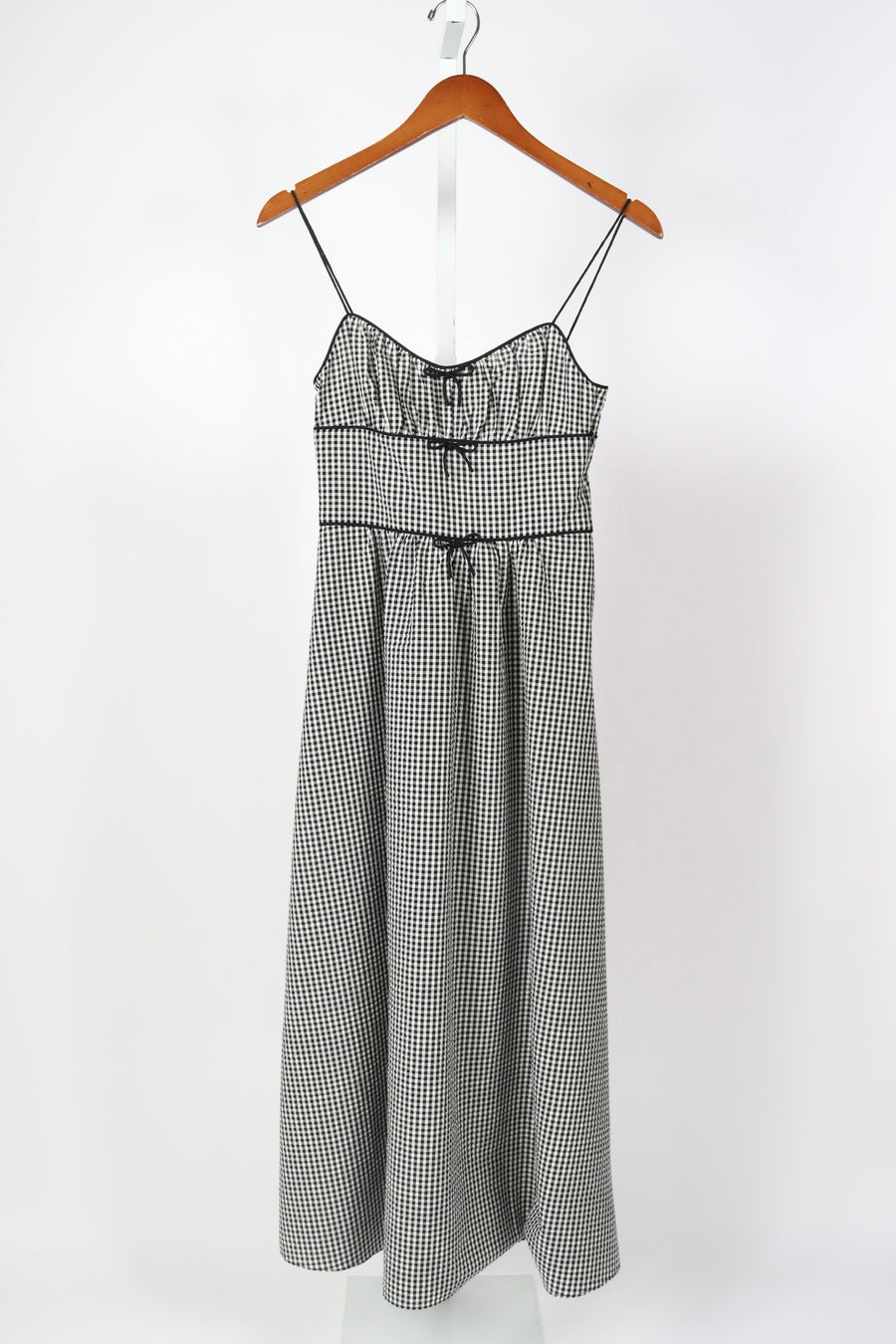 Belline Dress - Noir La Maddalena Gingham (By Phone Order Only)