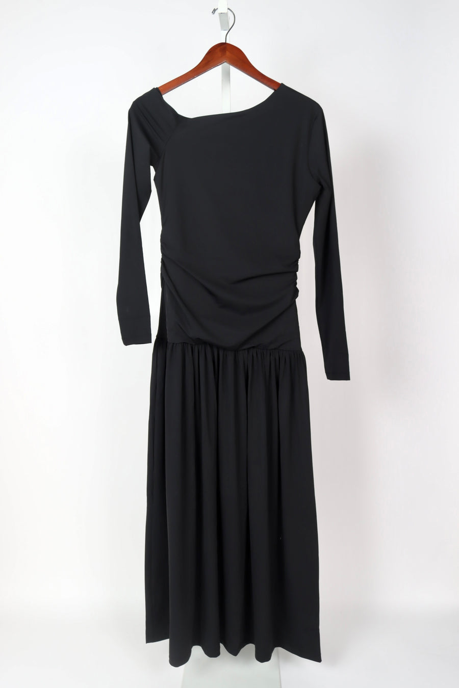 Asymmetrical Knitted Dress - Black