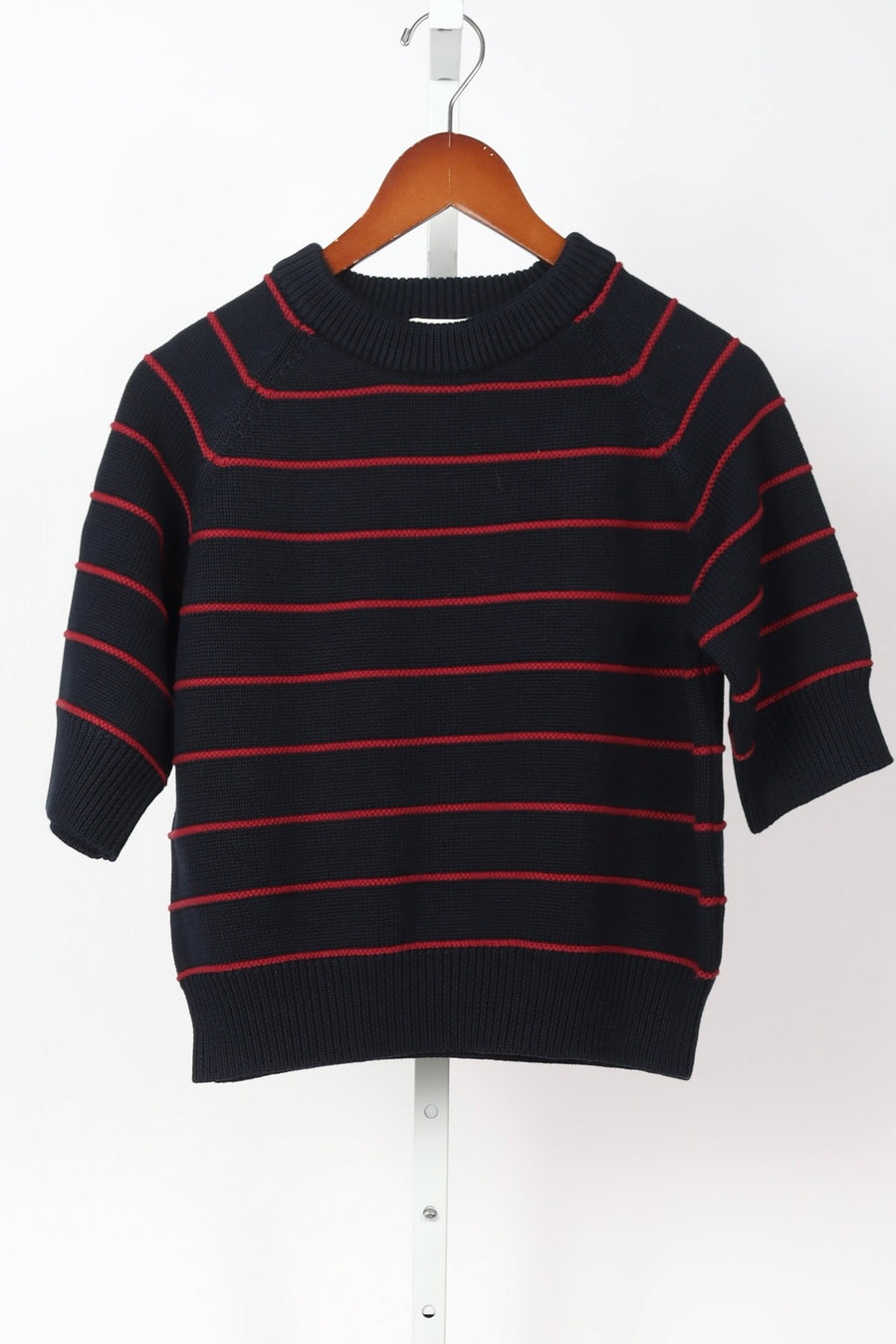 Milliana Cotton Top - Navy/Aubergine