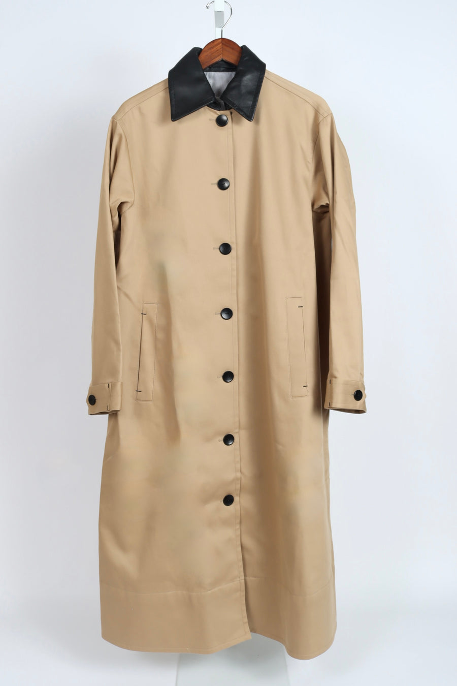 A-Line Swing Coat - Khaki