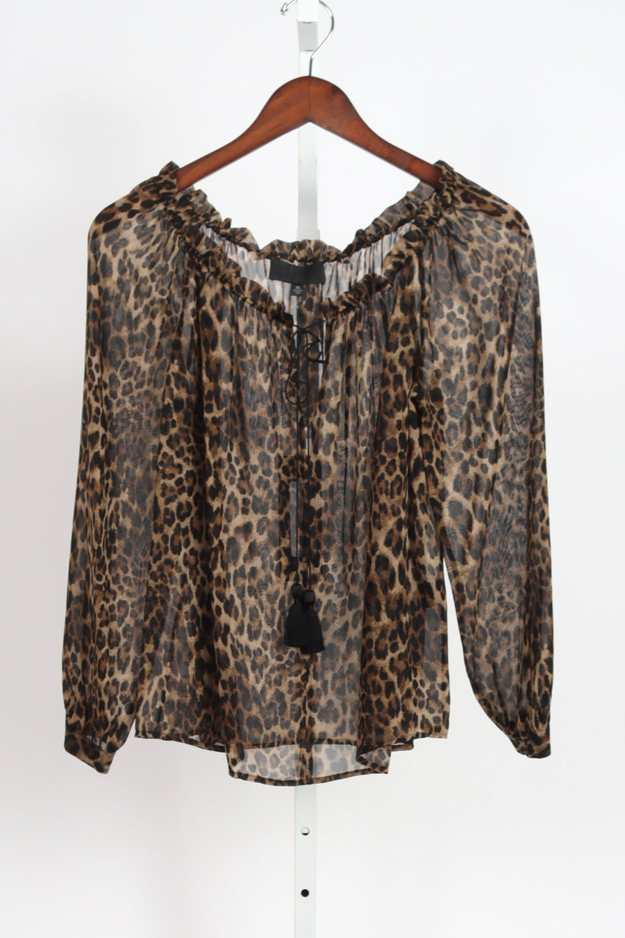 Carley Silk Bouse - Vintage Leopard