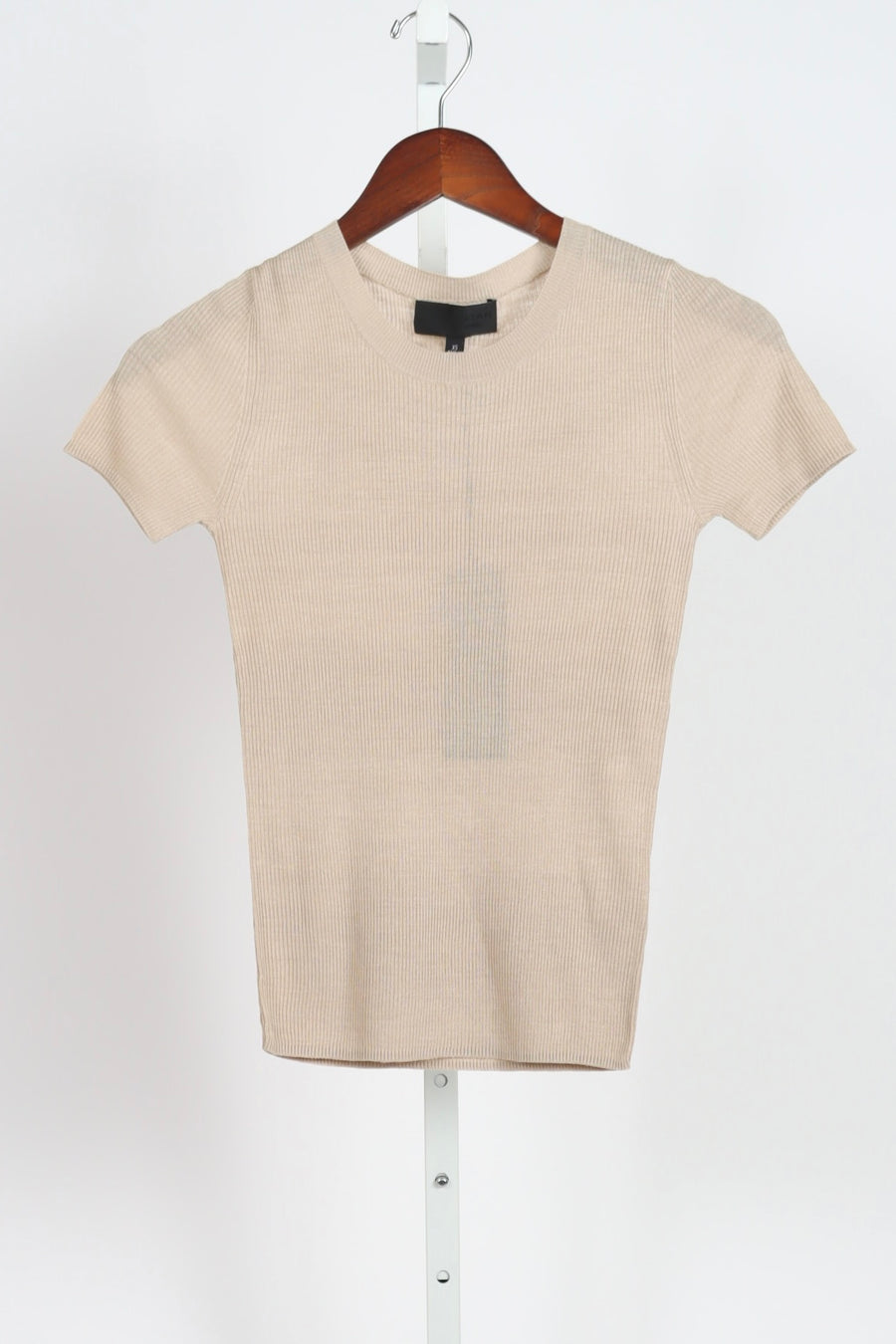 Hettie Silk Knit Tee - Stone