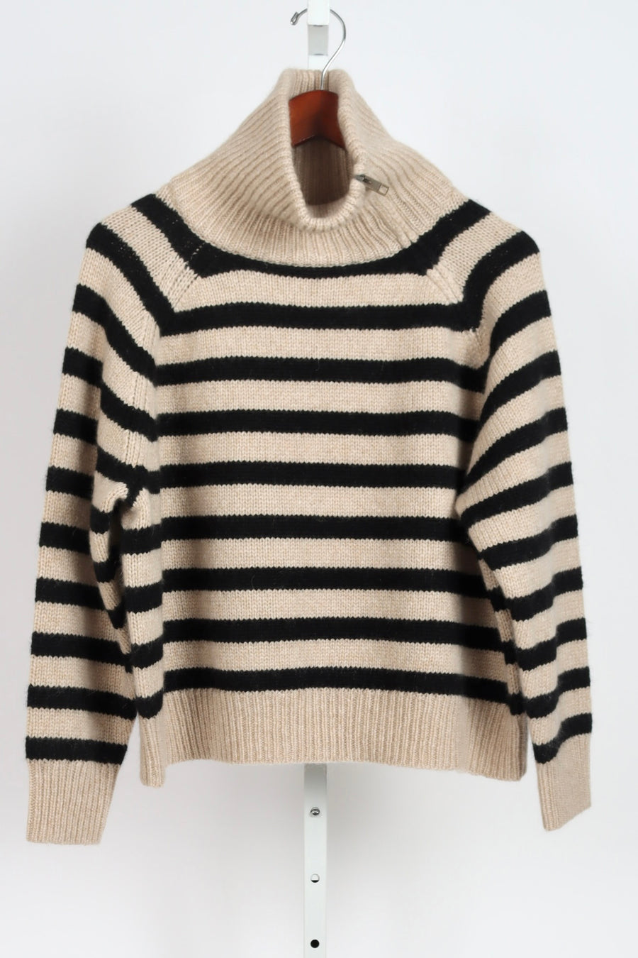 Raelyn Cashmere Sweater - Parchment/Black