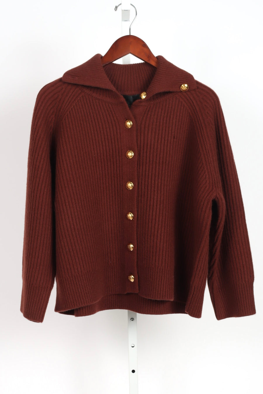 Deryl Cashmere Cardigan - Dark Rust