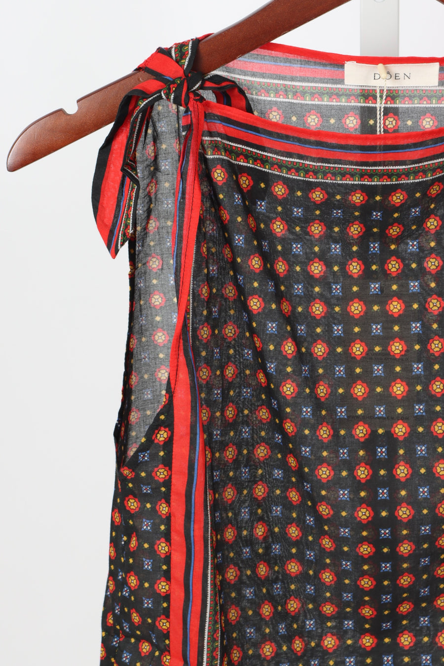 Amalia Top - Noir Montmartre Foulard (By Phone Order Only)