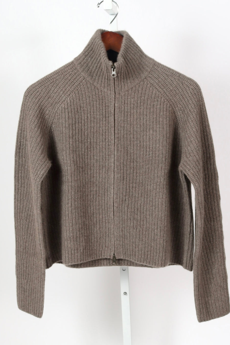Sadie Zip Cardigan - Truffle