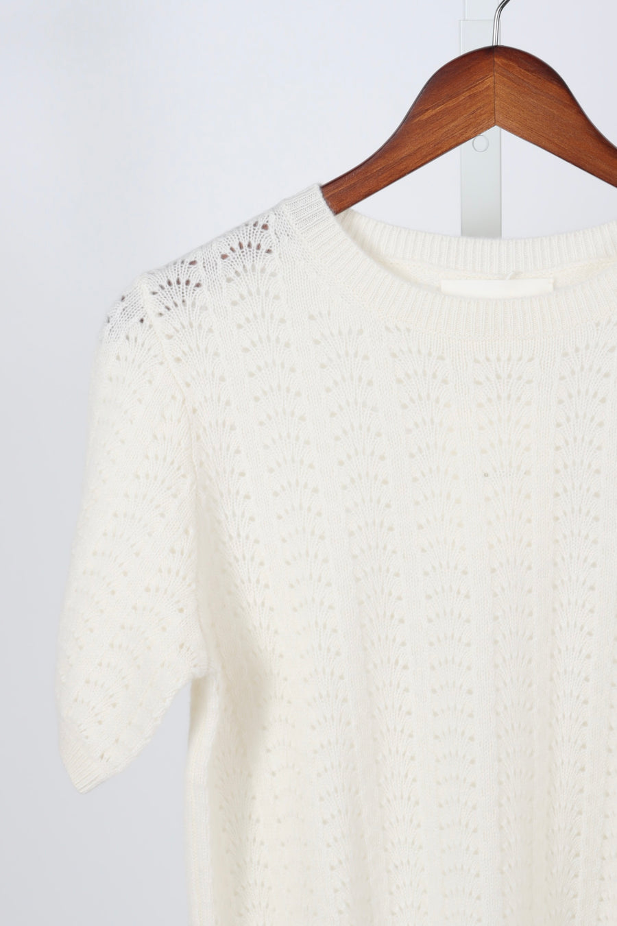 Cecelia Pointelle Sweater - Cream
