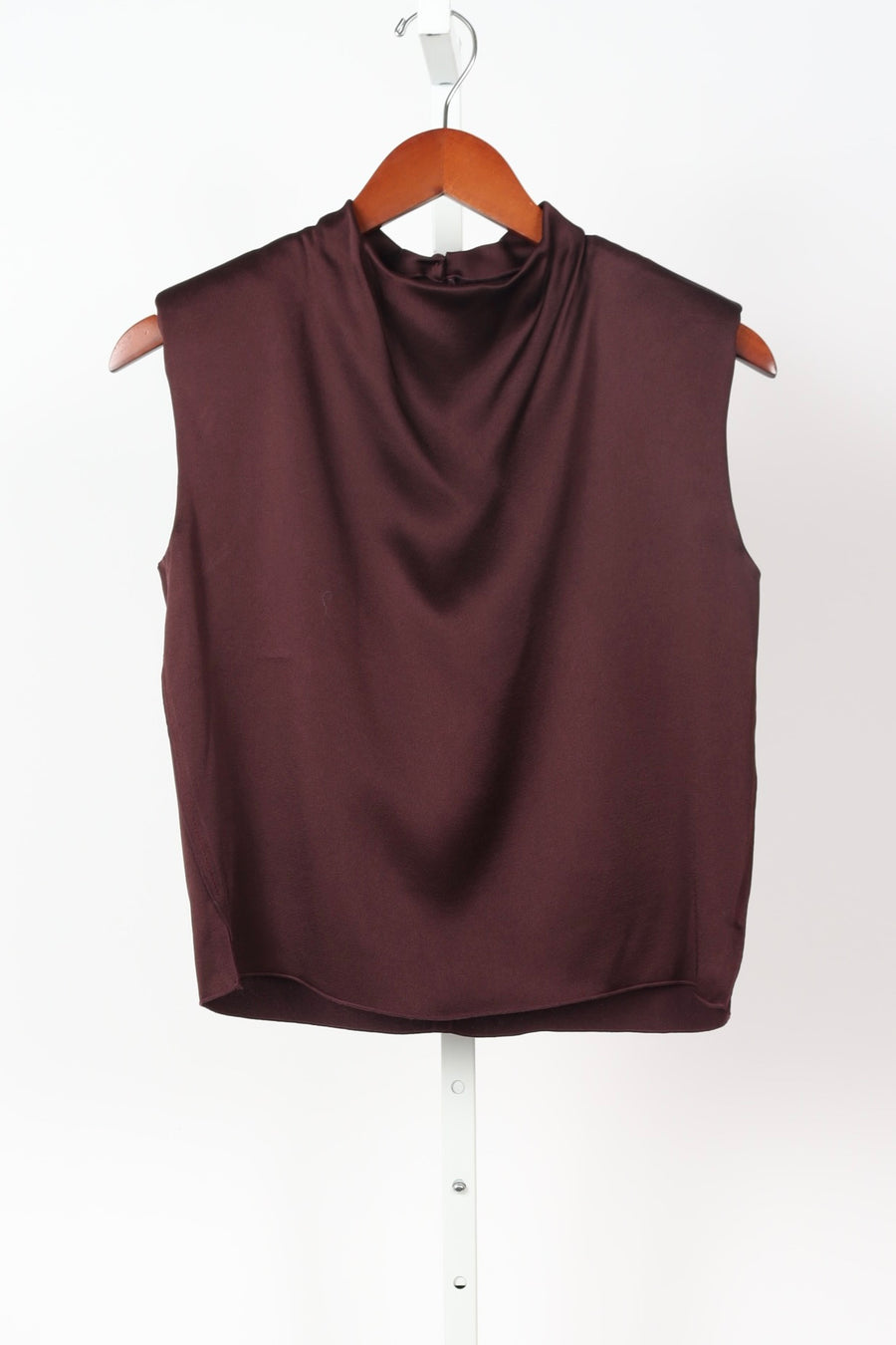 14369_My Top - Funnel Neck Top - Chocolat Noir