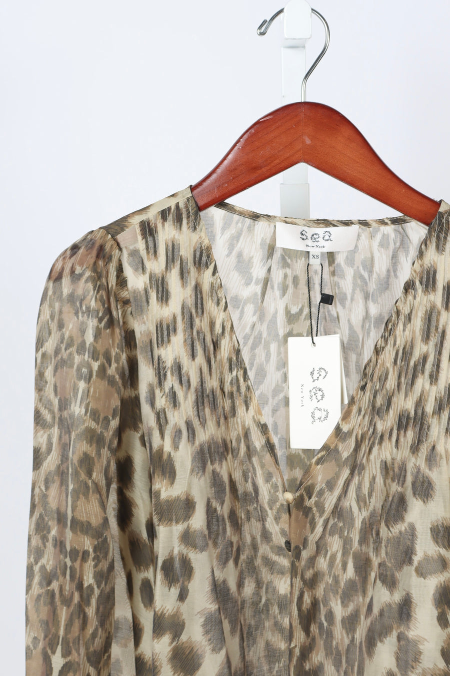 Claude Print Top - Cream