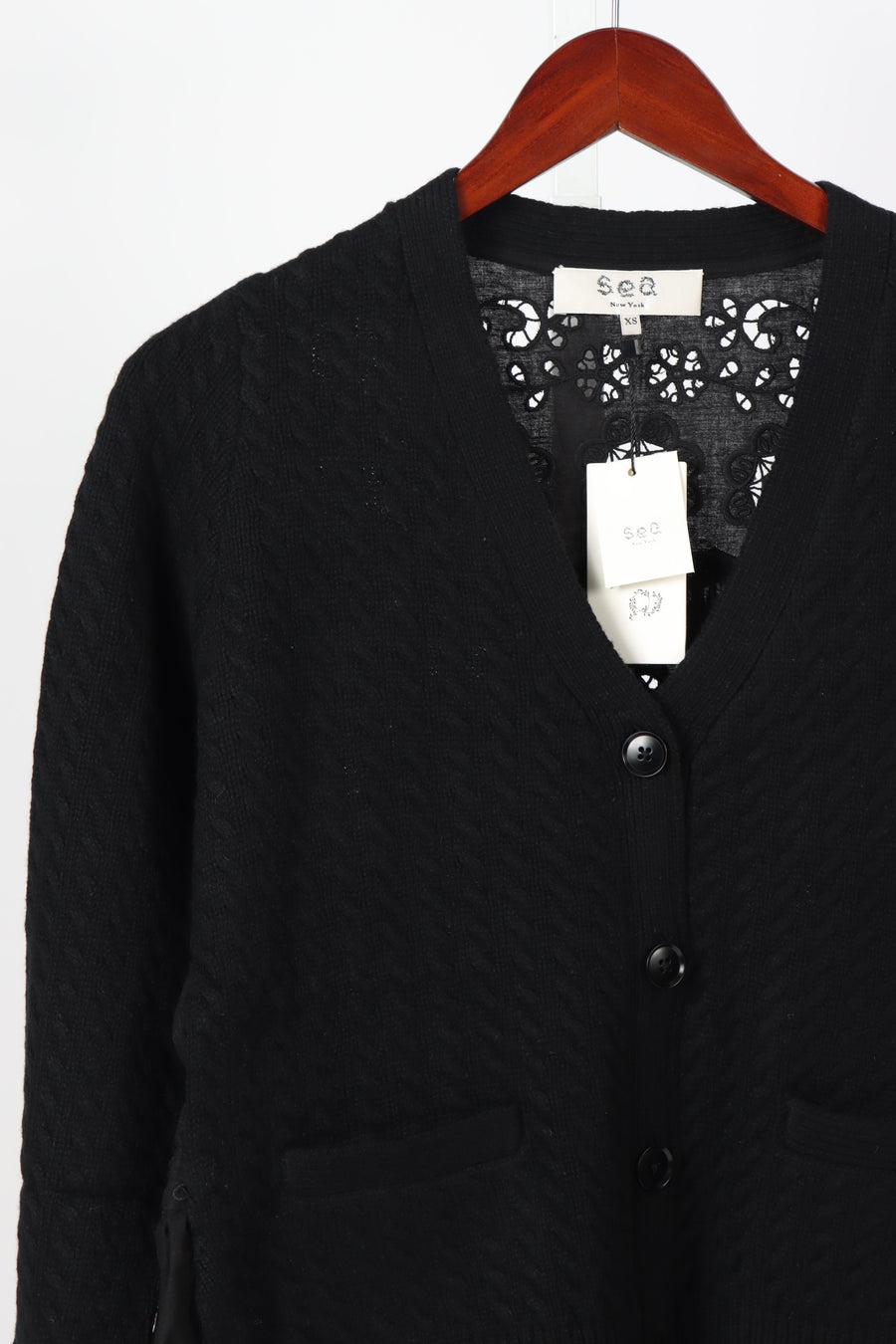 Shanna Lace Cardigan - Black