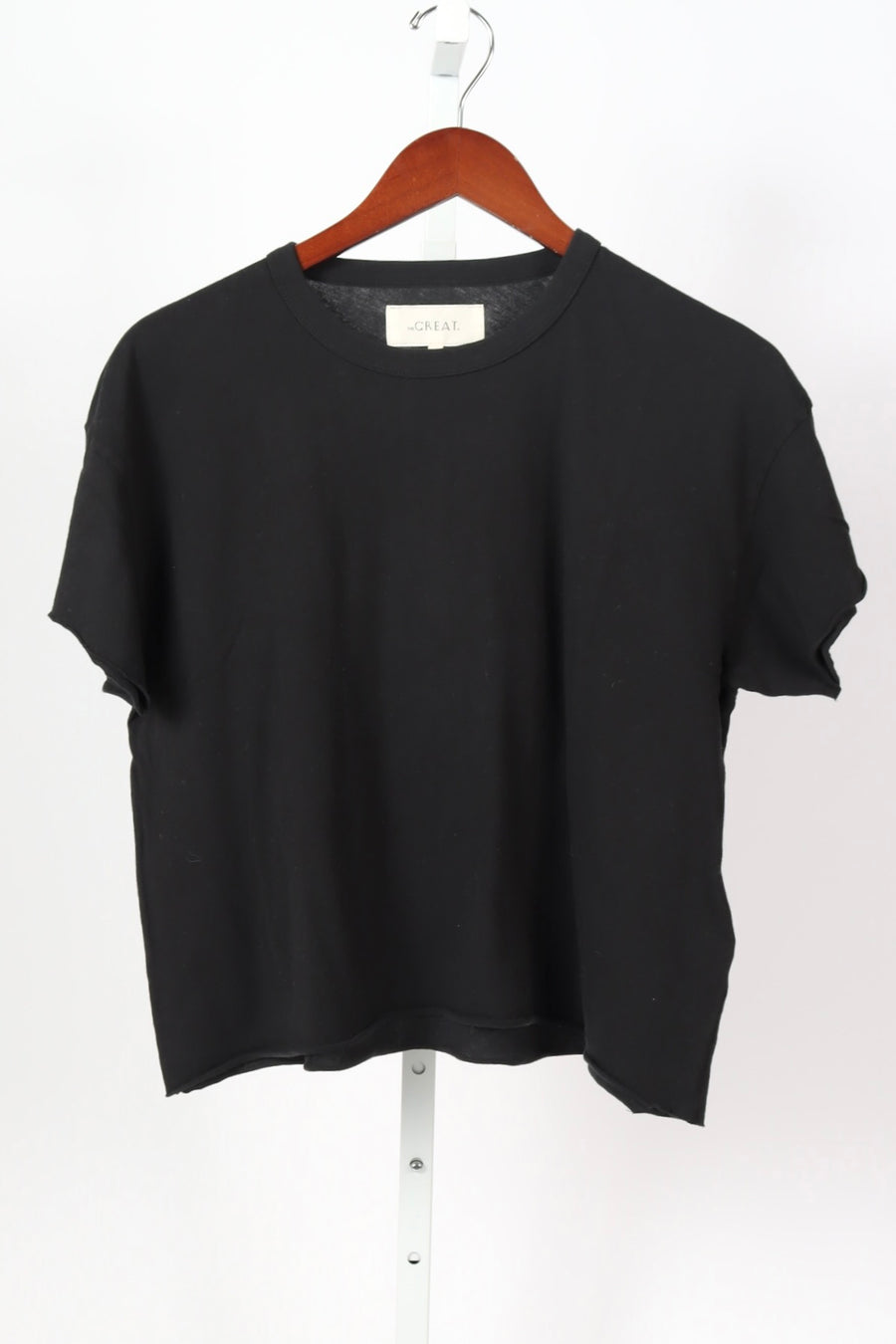 The Crop Tee - Almost Black