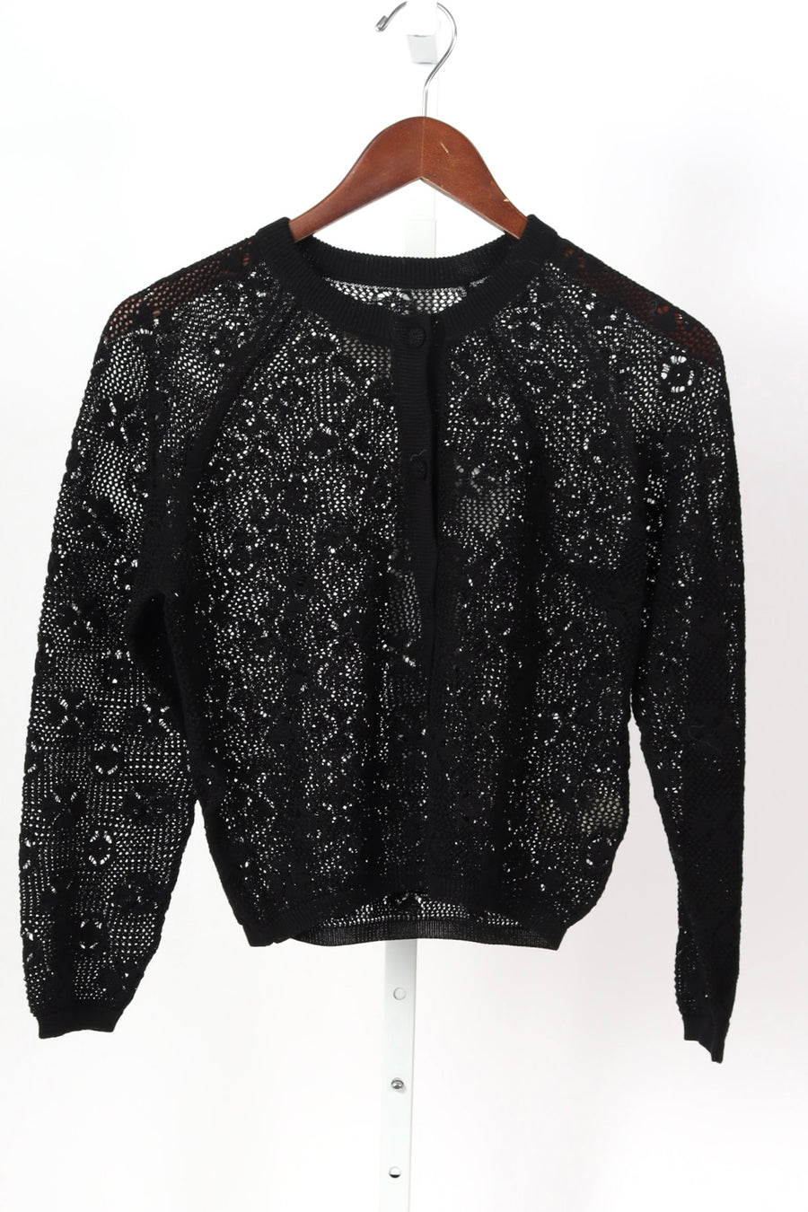 The Crochet Cardigan - Black