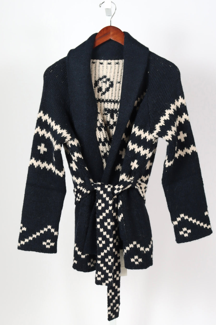 The Reversible Cardigan - Navy And Cream