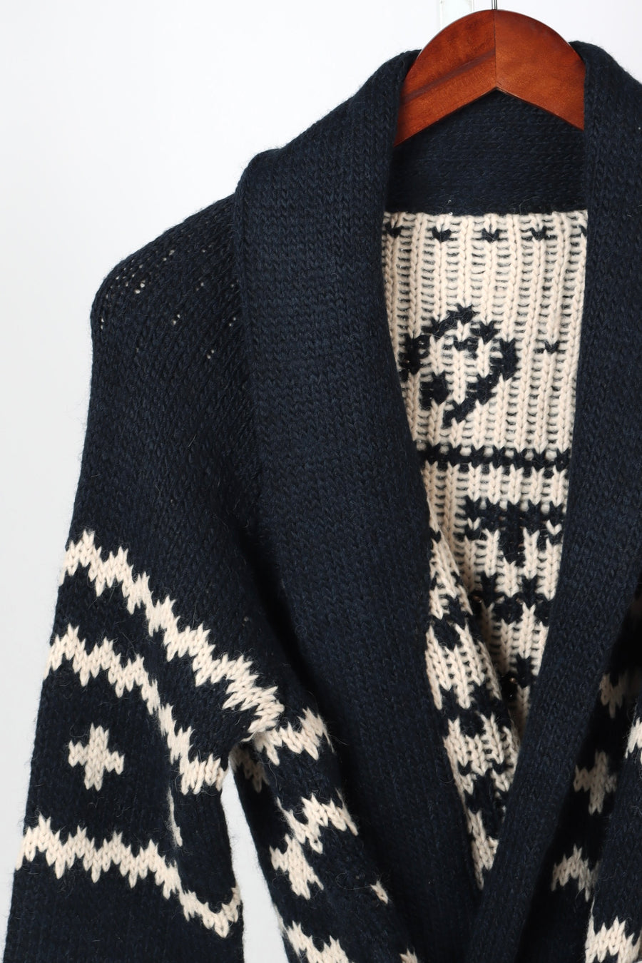 The Reversible Cardigan - Navy And Cream