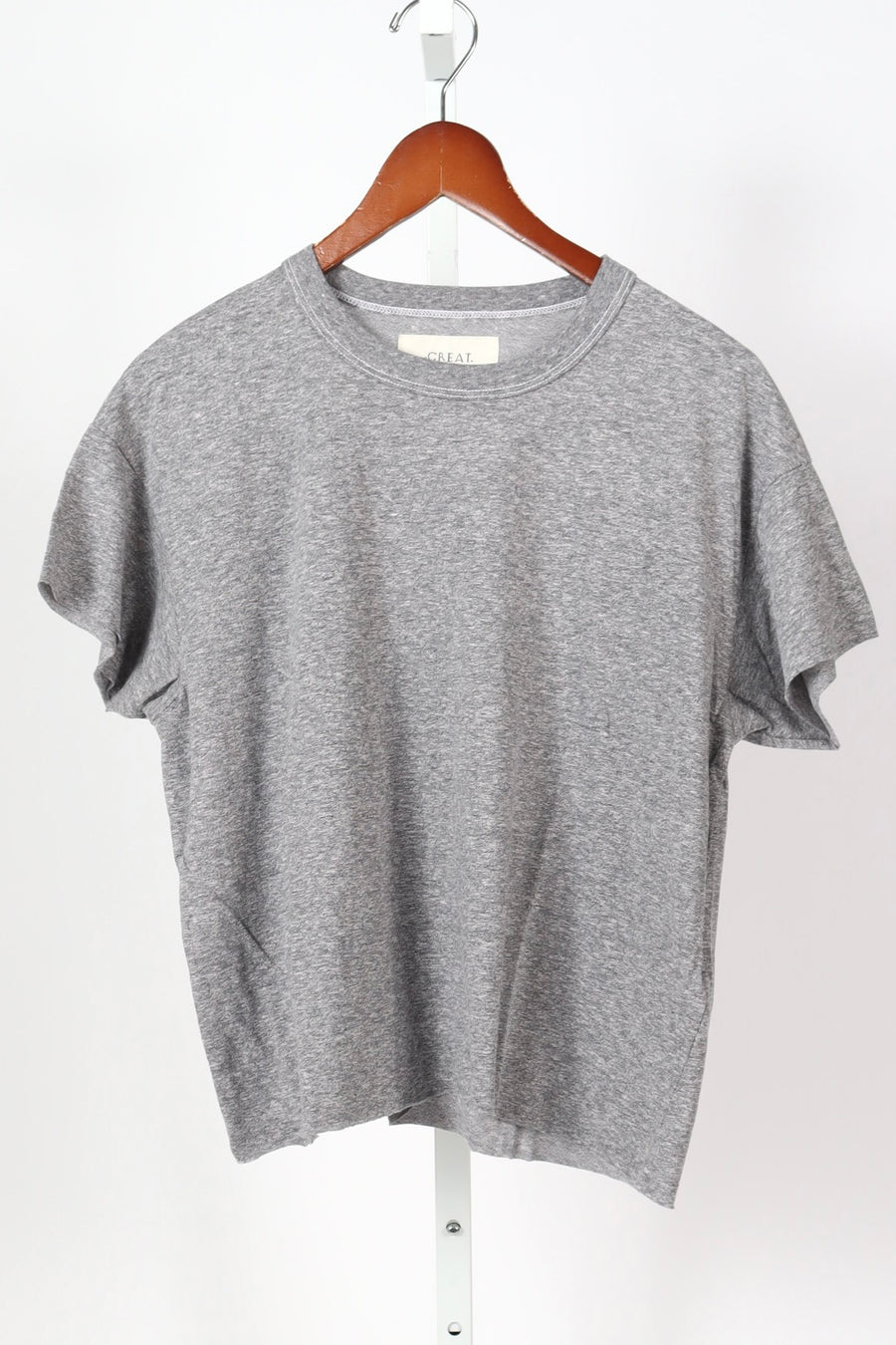 The Crop Tee - Heather Grey