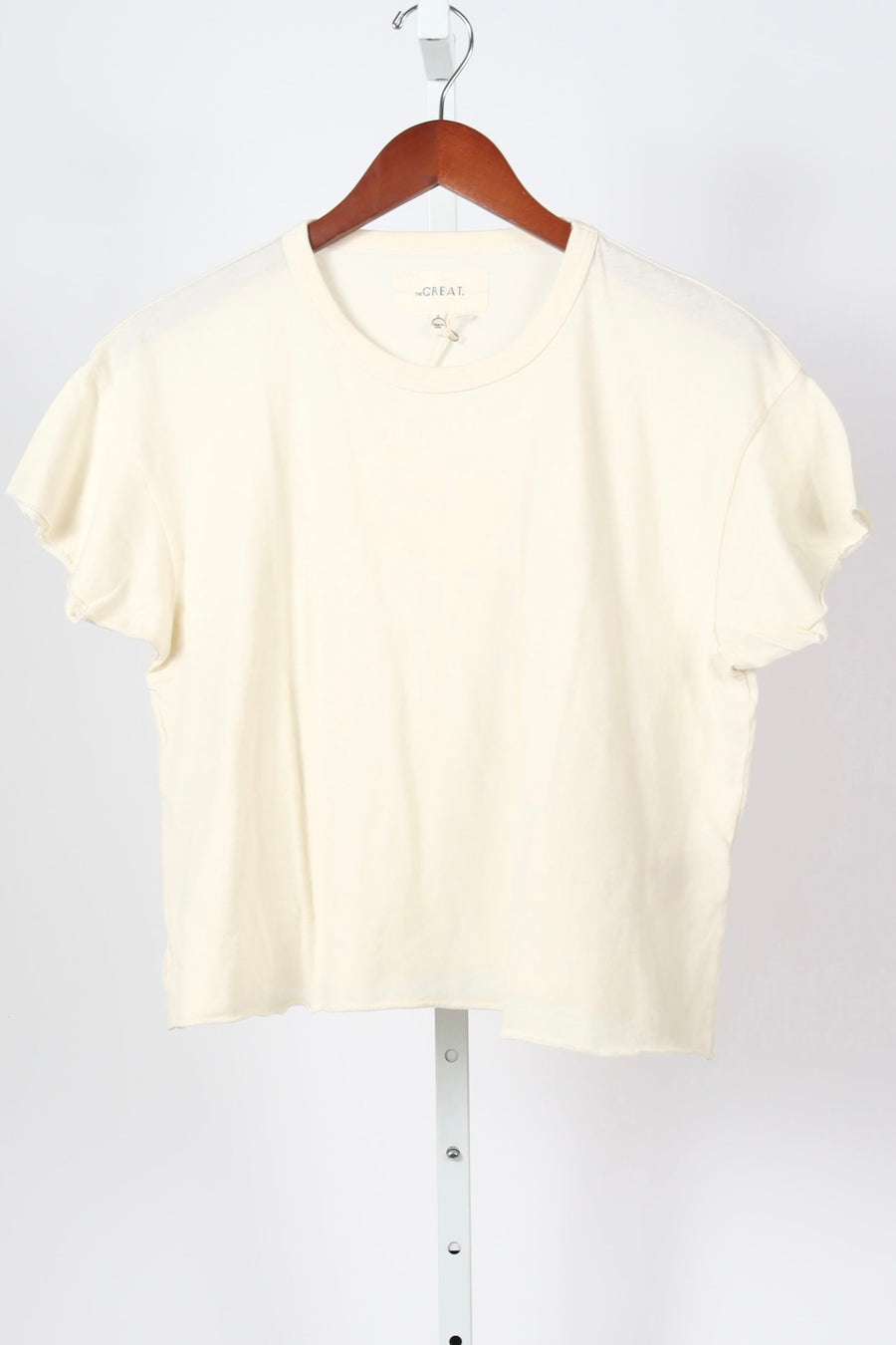 The Crop Tee - Washed White
