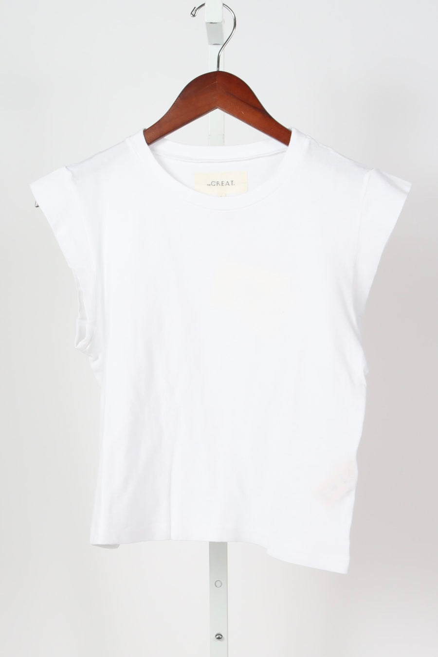 The Peak Shoulder Tee - White